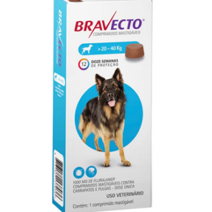 Antipulgas e Carrapatos Bravecto MSD para Cães de 20Kg a 40Kg