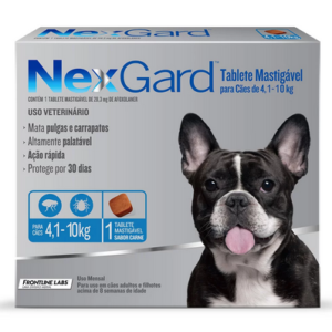 Antipulgas e Carrapatos NexGard para Cães de 4,1 a 10kg