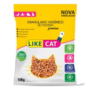 Granulado Higiênico de Madeira Like Cat