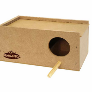 Ninho de Madeira Bragança para Pássaros Calopsita